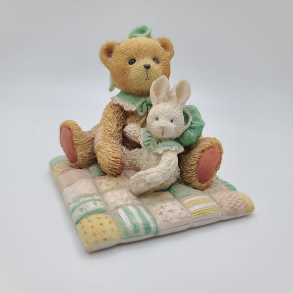 1991 Cherished Teddies "Camille" Bear w Bunny Figurine #950424 Lost Without You - Picture 2 of 7